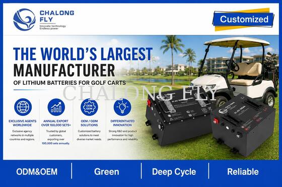 48V High-Current LiFePO4 Golf Cart Battery 105Ah and 160Ah for Heavy Load and Hill Climbing