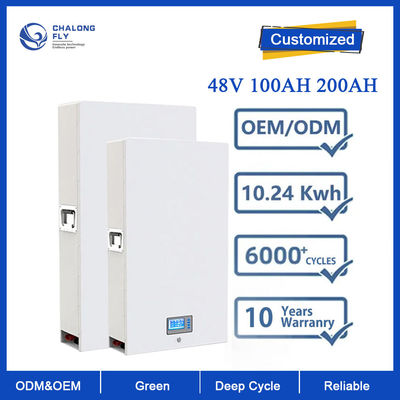 LiFePo4 bateria litowa OEM ODM akumulator 48V 100AH ​​200AH 300AH bateria litowo-jonowa do domowego przechowywania energii słonecznej