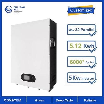 LiFePo4 Bateria litowa OEM ODM 48V 100AH ​​Litowo-jonowy akumulator słoneczny Strona główna 5KWH Pojemność dla zapasowego systemu energetycznego