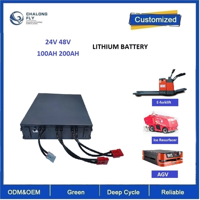 Elektryczny wózek widłowy Lifepo4 z akumulatorami litowymi OEM 48V 200Ah 300Ah 50Ah dla AGV