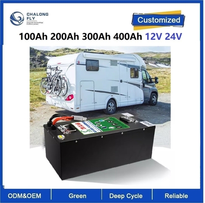 CLF Litium Iron Phosphate Akumulacyjna bateria LiFePO4 akumulator 100Ah 200Ah 300Ah 400Ah 12V 24V dla RV Camper łódka