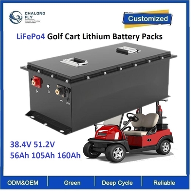 CLF OEM ODM Naładowalne LiFePo4 Golf Cart Litowe baterie 38.4V 56Ah 105Ah 160Ah Ciężarówka wózek widłowy Autobus 6000cykli