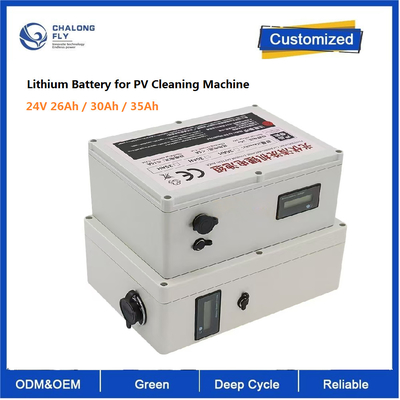 CLF OEM ODM 25.6V 26Ah 30Ah 35Ah Długa żywotność baterii Silna moc Bateria litowa do maszyny czystej PV 24V silnik stały