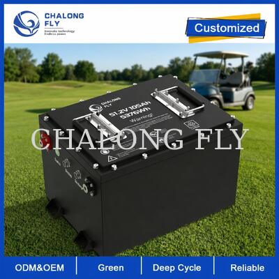 51.2V 105Ah LiFePO4 Golf Cart Battery z pojemnością 5376Wh i Smart BMS do konwersji ołowiu-kwasu 48V