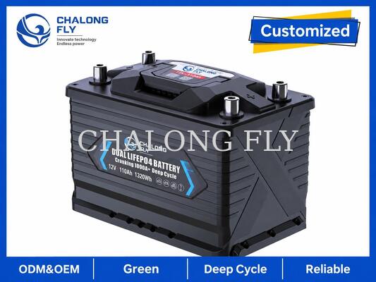 12.8V 110Ah LiFePO4 Marine RV Battery z mocą 1000A i energią głębokiego cyklu 1408Wh