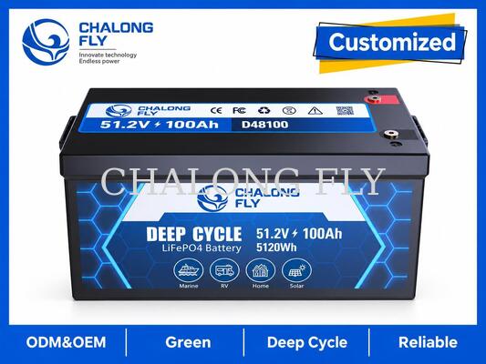 51.2V 100Ah LiFePO4 Trolling Motor Battery z 5,12kWh energii, monitoringu Bluetooth i 100A ciągłego wyjścia